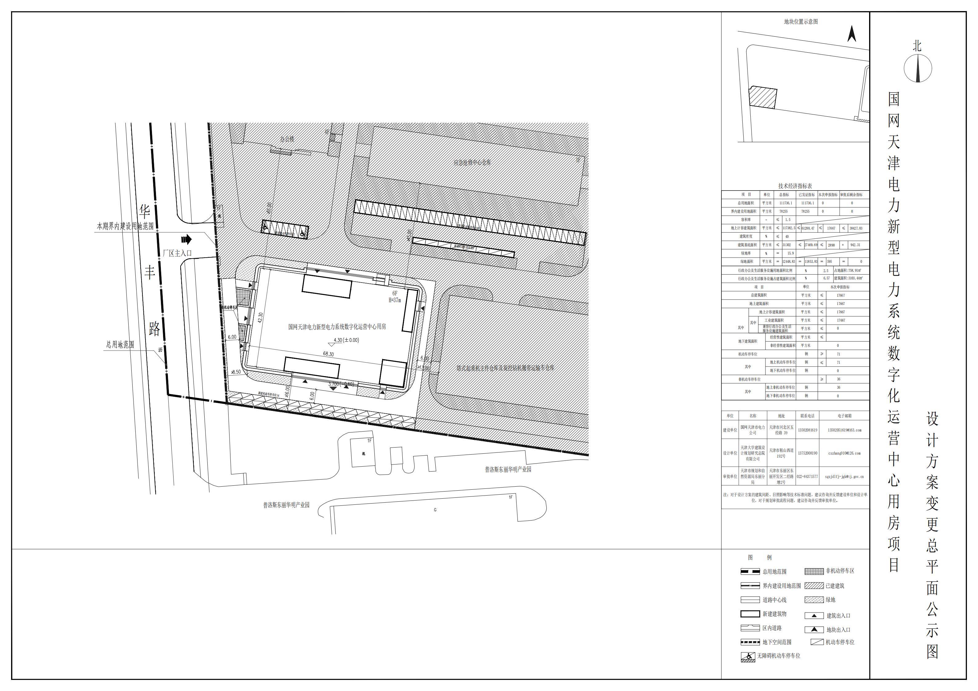 国网天津电力新型电力系统数字化运营中心用房项目建筑工程设计方案总平面图变更后公示.jpg