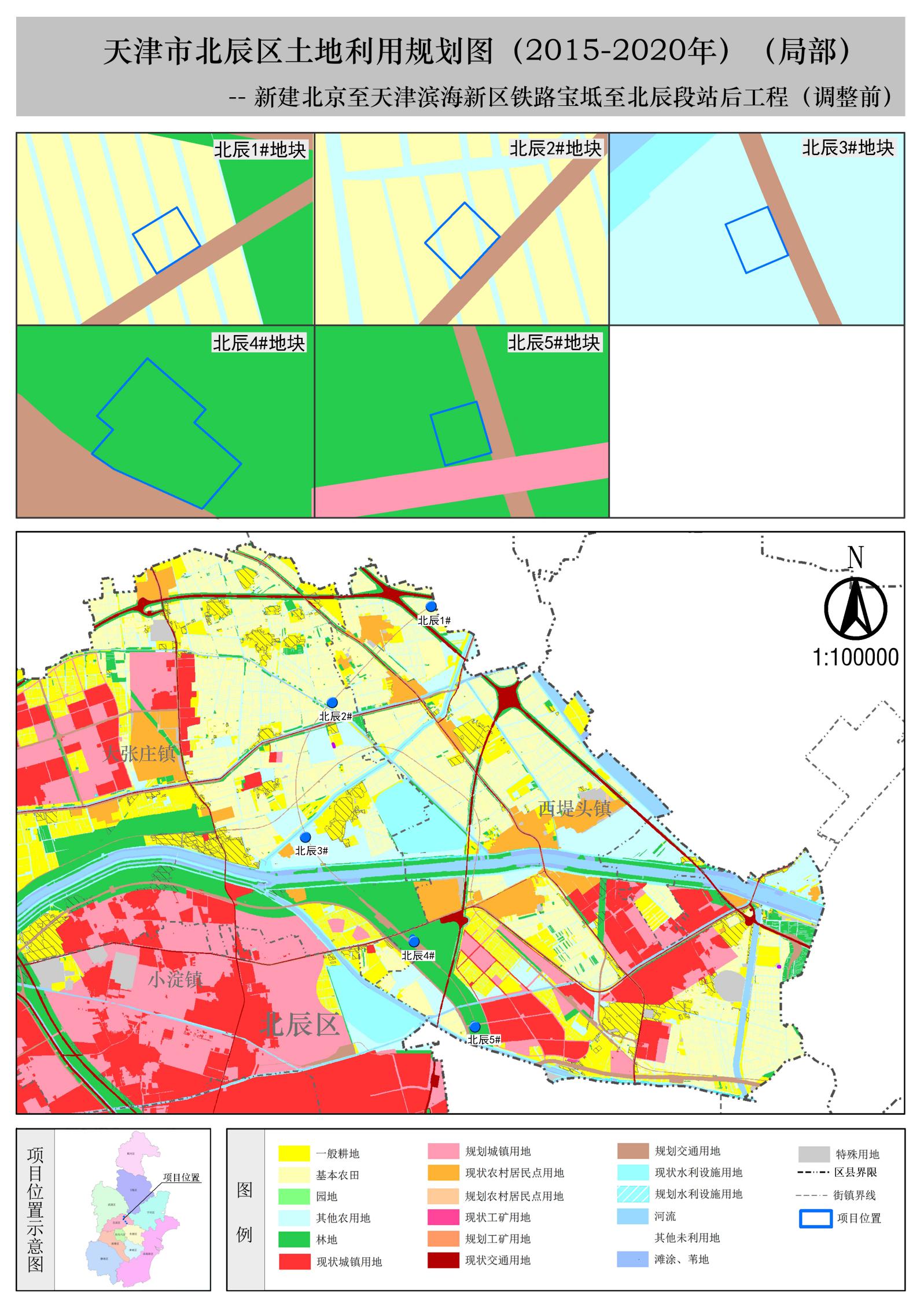 (北辰区)关于《天津市北辰区土地利用总体规划(2015-2020年》涉及